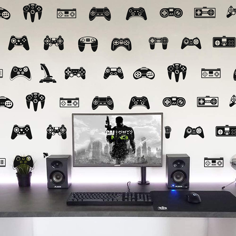 Board Game Room - 39Pcs Gra wideo Joystick Naklejka ścienna