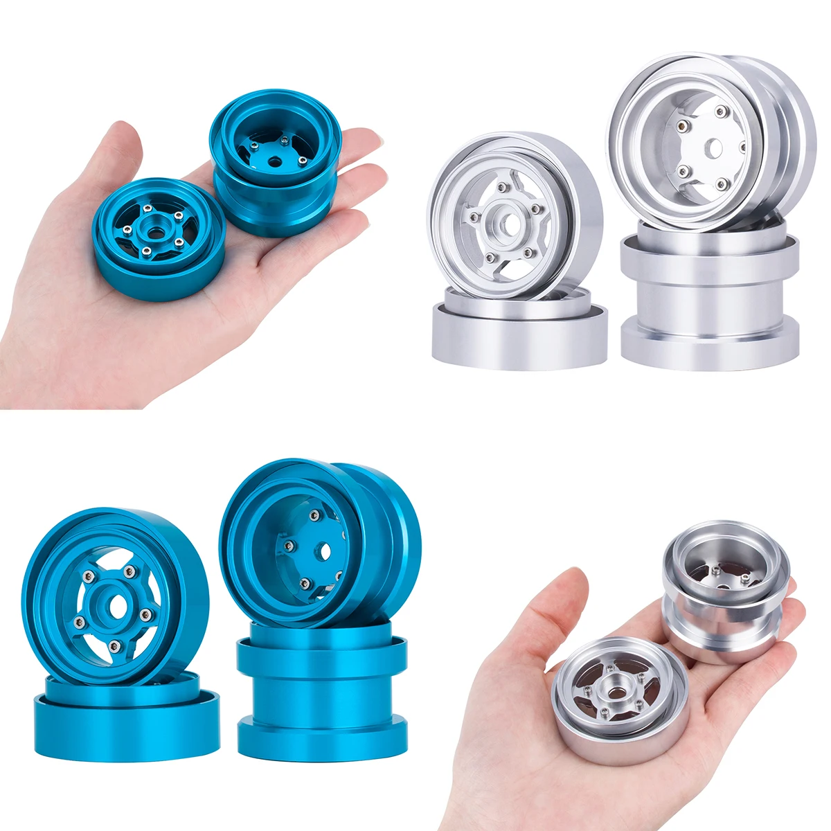 Tamiya Model Rc Car - Aluminiowe felgi Beadlock do zestawu ulepszeń