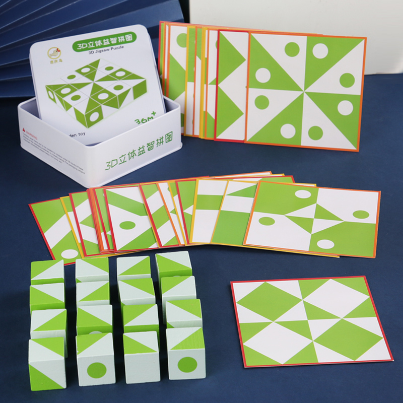 Drewniane puzzle 3D gra kształ – Board Game For Kids recenzja i cena